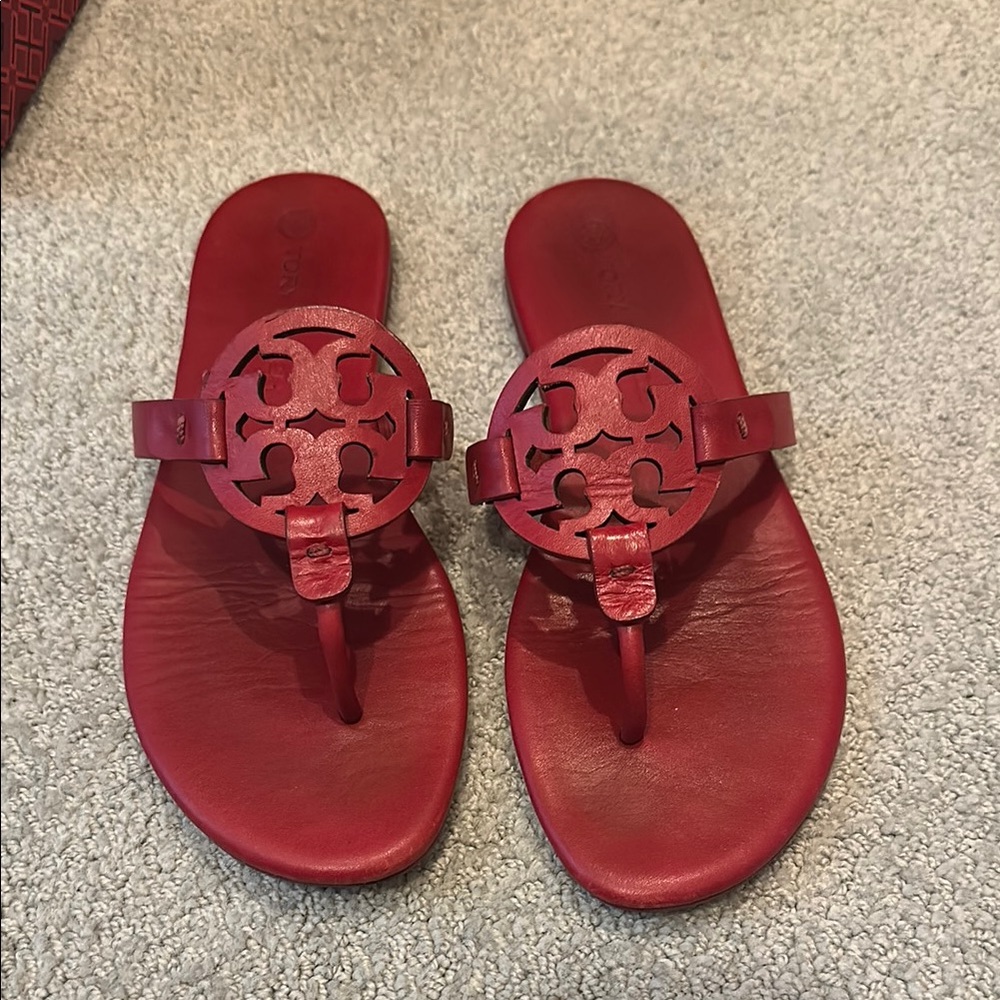 Tory Burch Red Sandals Iconic Design